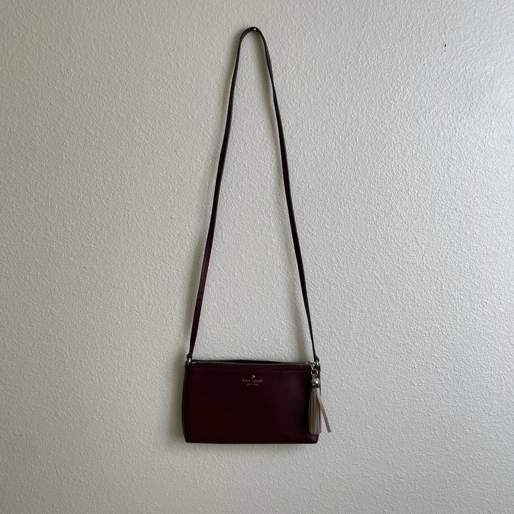 Kate Spade Ivy‎ Street Amy Purple Smooth Leather Crossbody WKRU4856